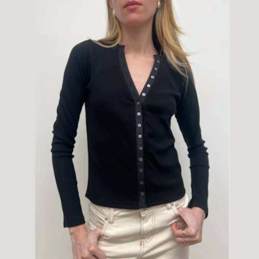 NEW GREY STATE annie top in black
